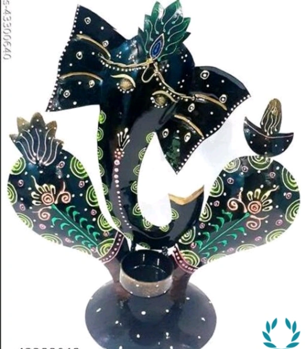 Graceful New Type Ganesh Tea LightCandle Holder - Free Size, Metal, Pack of1